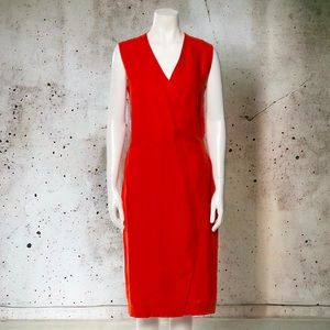 Herms Red Linen Wrap Dress By Martin Margiela, Sp… - image 1